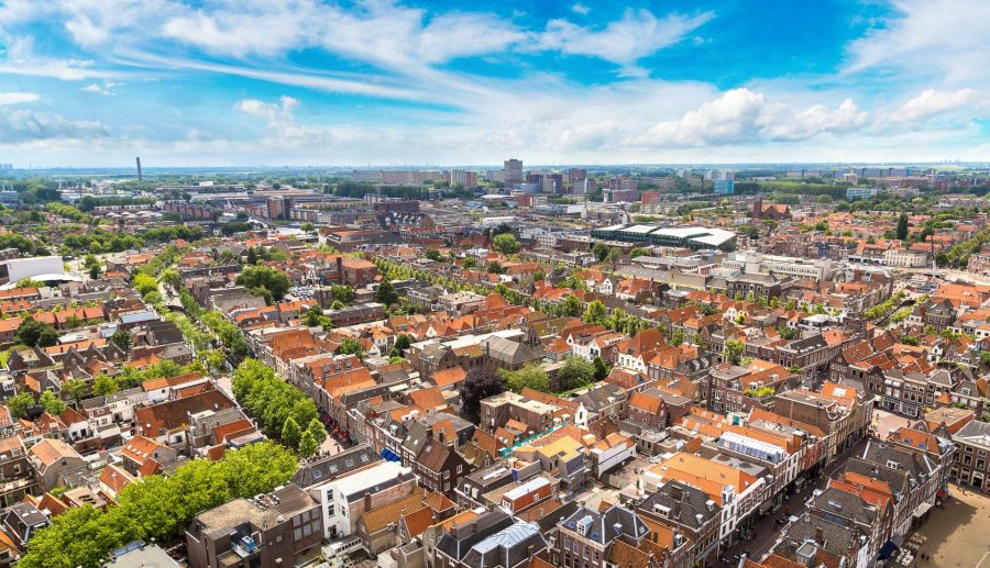 Luchtfoto van een stad